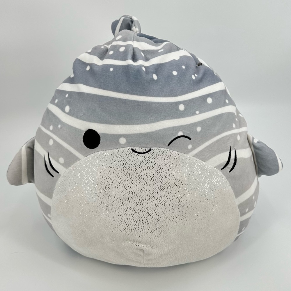 Squishmallows Official Kellytoy RARE Sachie the Gray Whale Shark Large